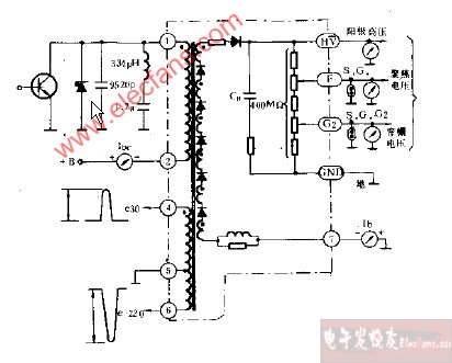 日立产逆程变压器原理电路图