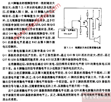 视频放大和反馈消隐电路图