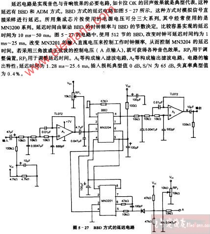 BBD方式的延迟电路图