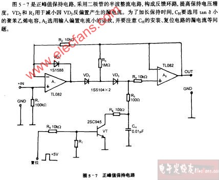 正峰值保持电路图