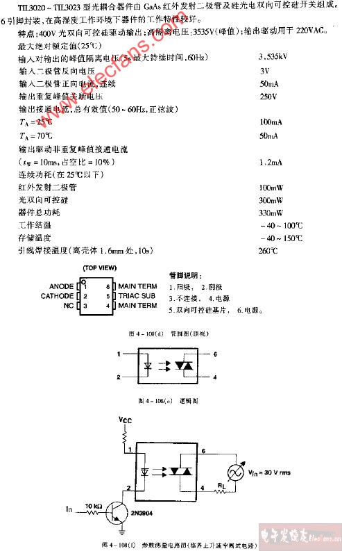 TIL3020~TIL3023逻辑电路图