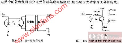 光耦合器用于固体锁定电路图