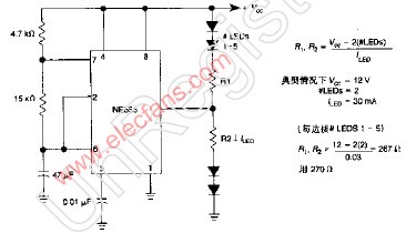 用2-10只LED的闪光器