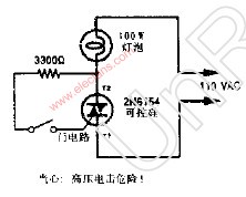 简单的三端双向可控硅开关电路