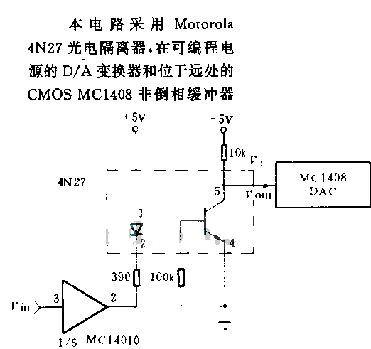 D/A从变换器的500v隔离电路 来源:http://www.elecfans.com