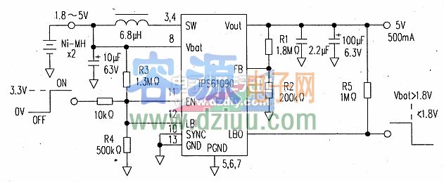 采用TPS60109制作1.8V升压为5V的逆变器电路图