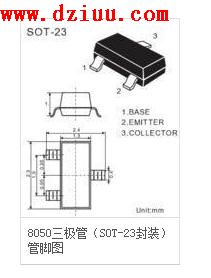 8050管脚,8050三极管引脚图