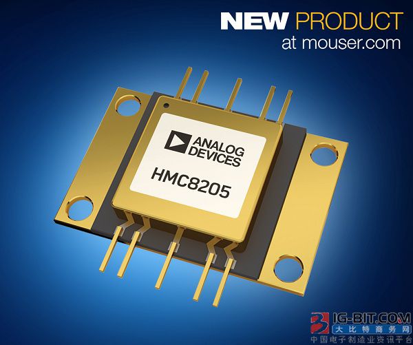 贸泽电子开售Analog Devices HMC8205 GaN功率放大器