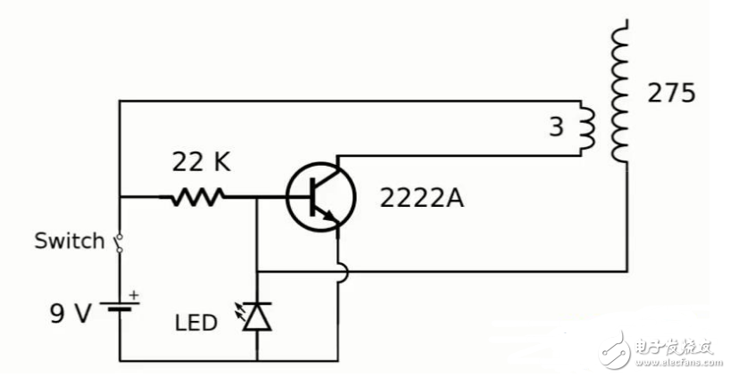 9v简易特斯拉线圈点亮节能灯的制作教程