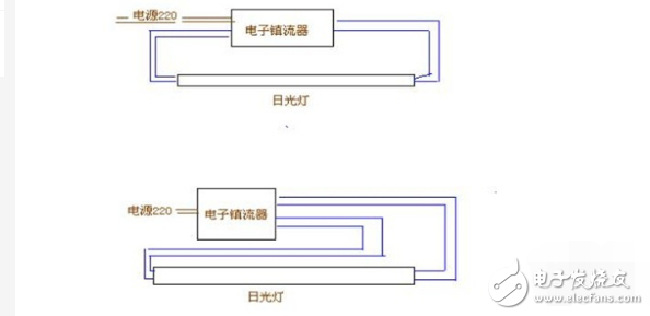 电子镇流器接线图