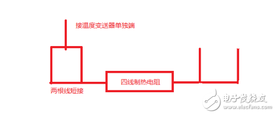 四线铠装热电阻接线