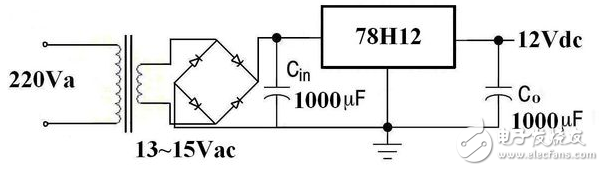 220v转12v稳压电源电路图