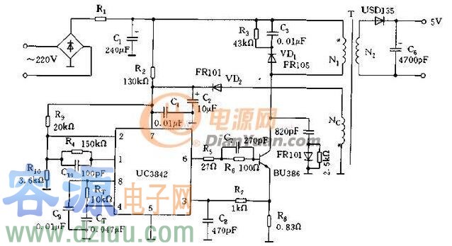 UC3842的供电电路分析