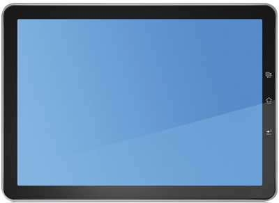 Typical tablet black border panel