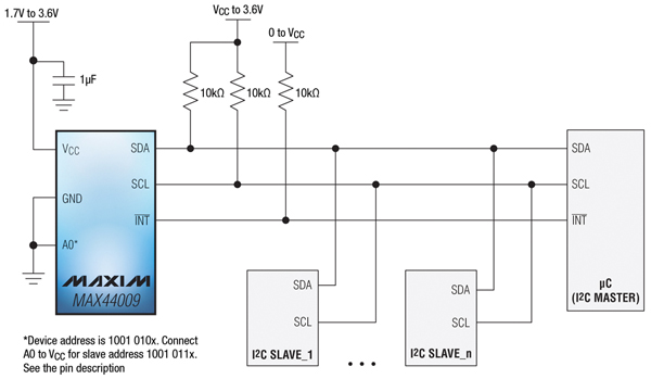 Application circuit for ambient light sensor