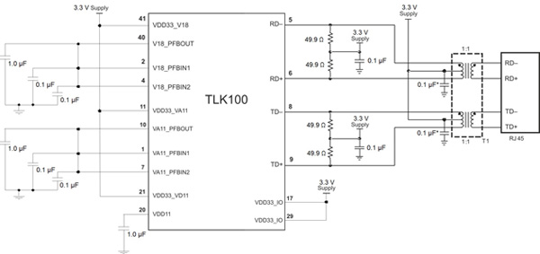 Texas Instruments’ TLK100 10/100