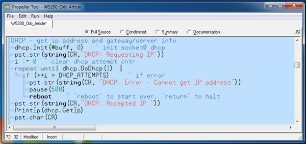 Using DHCP to get an IP address