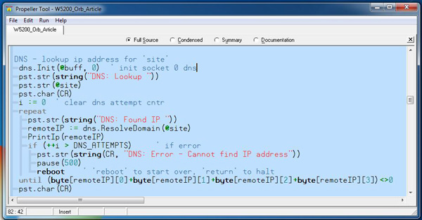 Using DNS to lookup the IP address