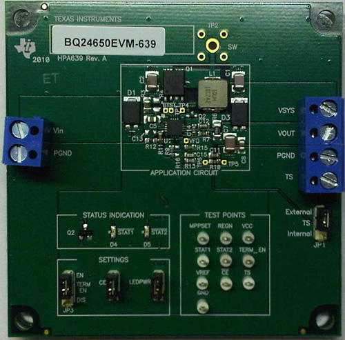 TI’s BQ24650EVM-639 evaluation board