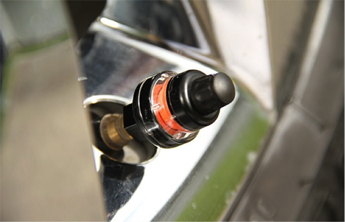 Image of mechanical in-valve system for tire-pressure monitoring