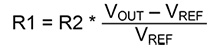 Image of feedback resistors calculation formula