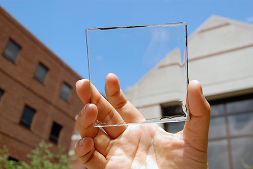 Transparent solar cells could be used to power wearable designs. Source: Ubiquitous Energy