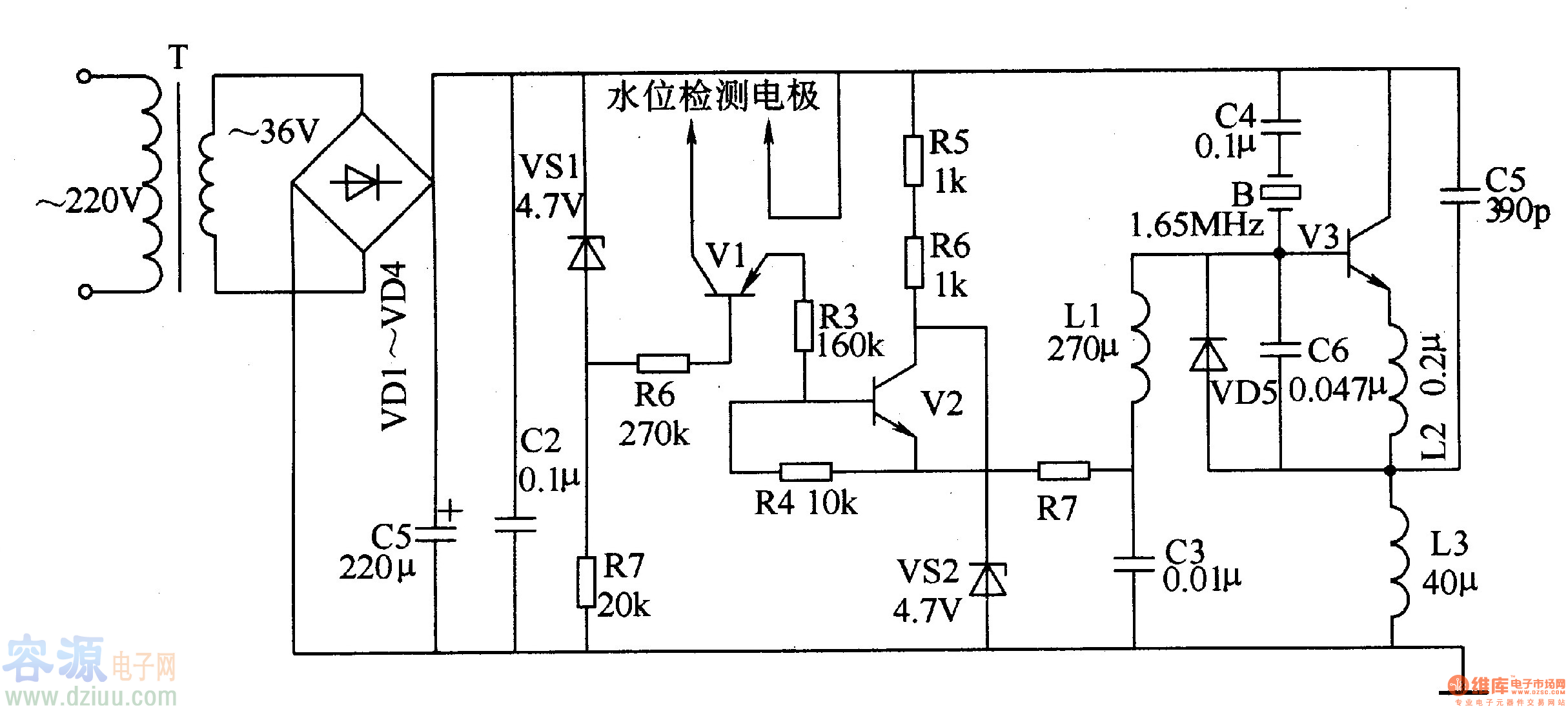 超声波雾化器电路图(图文)