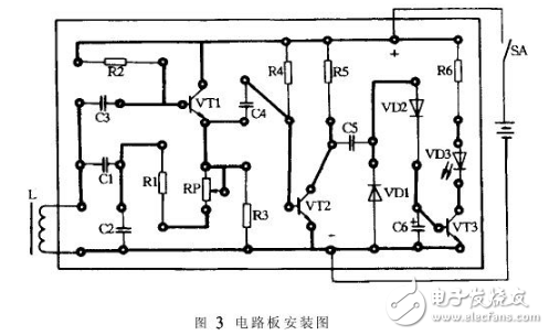 電路中的npn型三極管型號為9014,三極管vt1的放大倍數不要太大,這樣