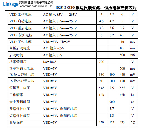 开关电源控制ICDK912原边反激式电源成熟方案低成本应用方案