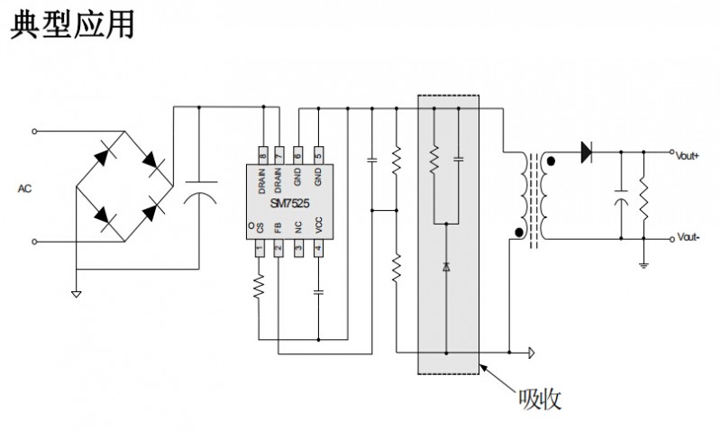 功率开关芯片SM7525功率兼容应用设计方案