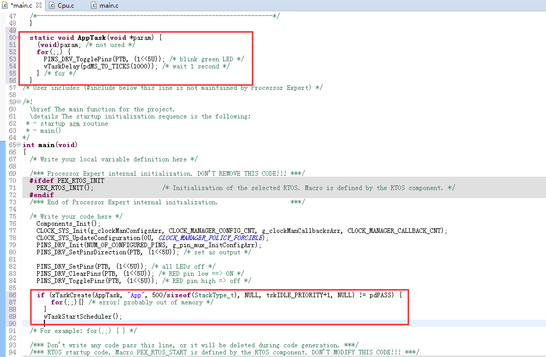 S32DS中使用SystemView分析FreeRTOS