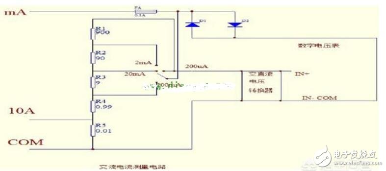 数字万用表测电流方法