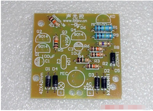 声光开关电路板元器件组成，声光控开关套件焊接教程