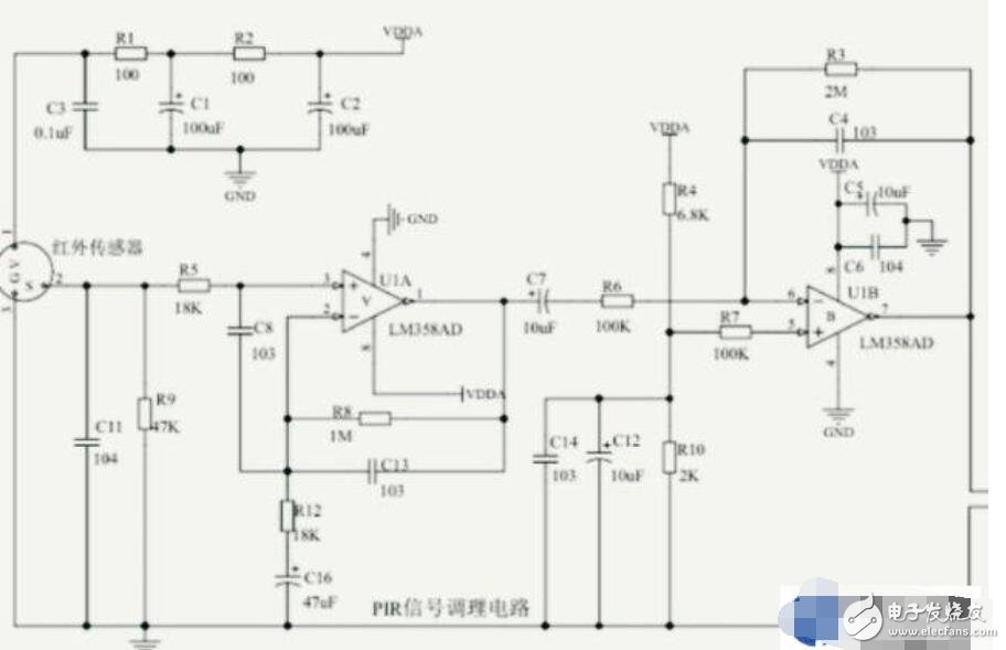 热释电红外传感器电路