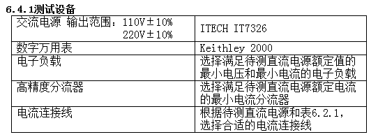 直流电源的测试与规范