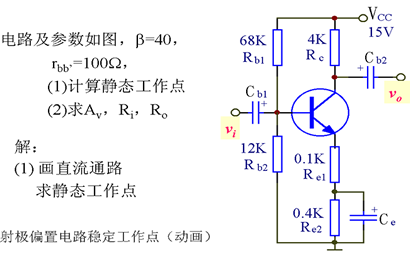 基本共射极放大电路电路分析