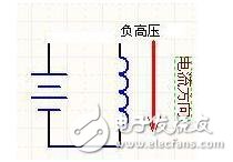 下面是正压发生器，你不停地扳动开关，从输入处可以得到无穷高的正电压。电压到底升到多高，取决于你在二极管的另一端接了什么东西让电流有处可去。如果什么也不接，电流就无处可去，于是电压会升到足够高，将开关击穿，能量以热的形式消耗掉。