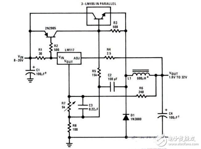 三端穩壓器lm317的擴流電路