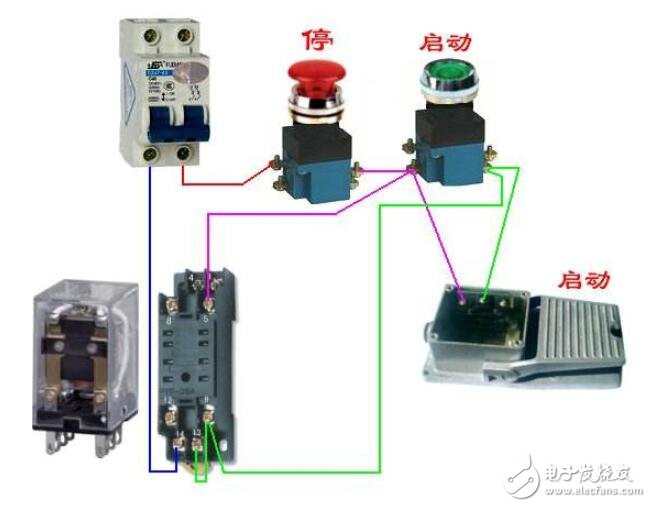 八脚中间继电器接线图图解