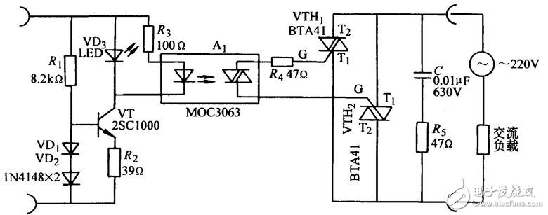 交流固态继电器的电路结构