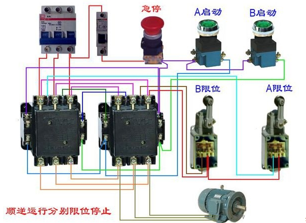 行程开关与接触器的连接方法