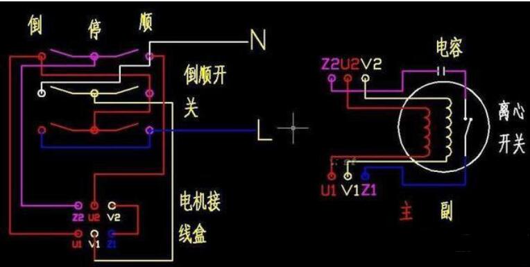 220v倒顺开关实物接线图