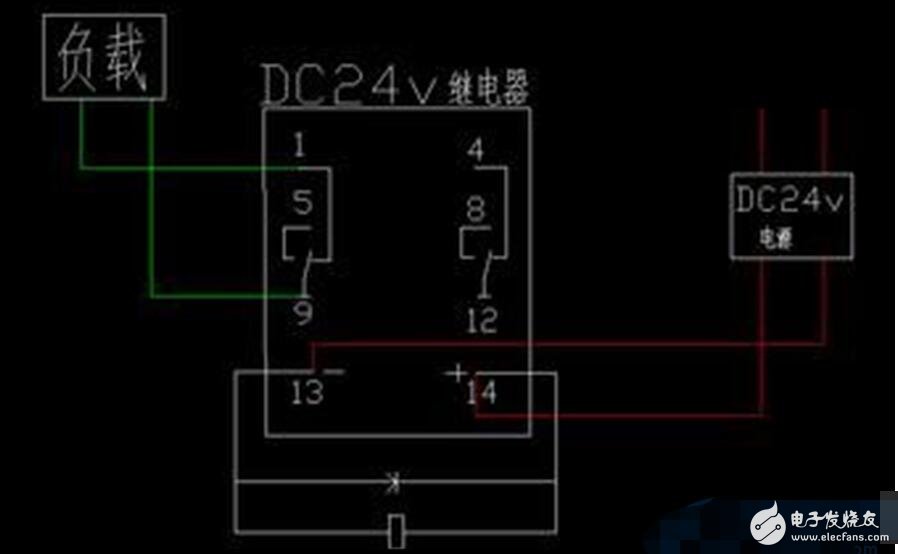 八脚中间继电器接线图图解