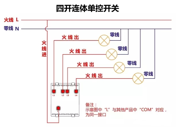 17种开关类型接线方法图解