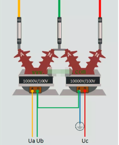 電壓互感器v/v接法和y/y接法