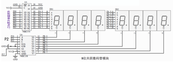 74hc138驱动能力概述 如何驱动8位数码管