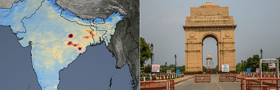 India polution levels during COVID-19 lockdown