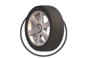 3D car wheel icon