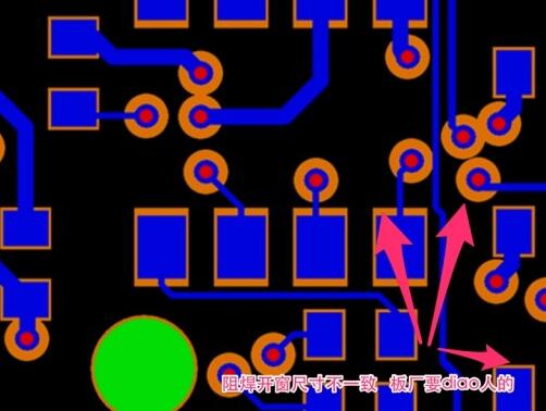 我们知道,pcb的封装焊盘需要在soldermask开窗,阻焊开窗的意思就是在